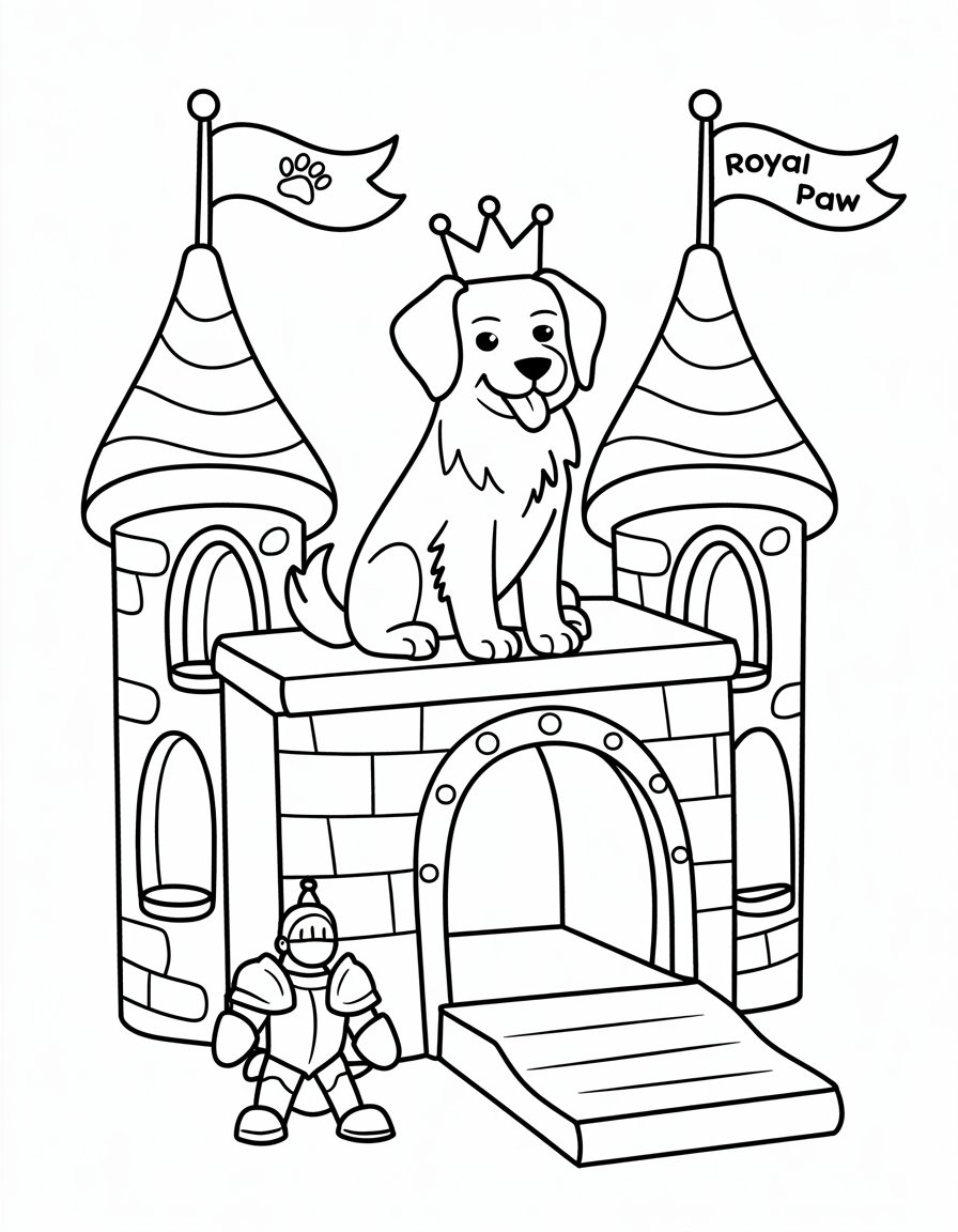 Dog in a Castle